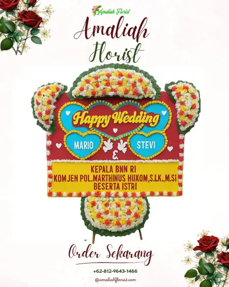 Papan Bunga Pernikahan Sidogiri